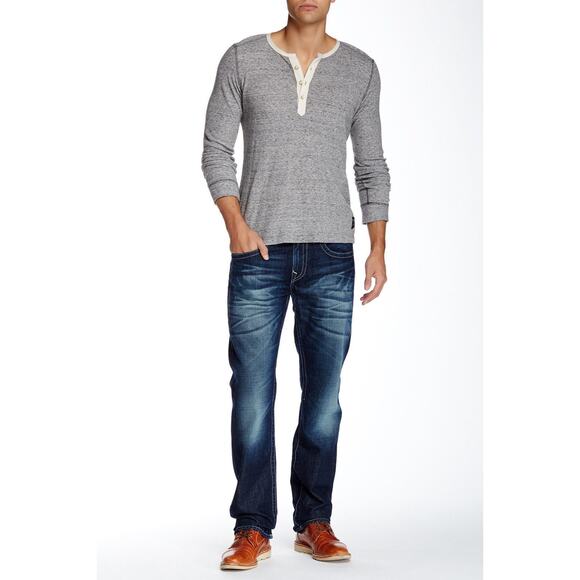 True Religion Straight Leg Jeans Rogue Renegade Size 36 Dark Wash